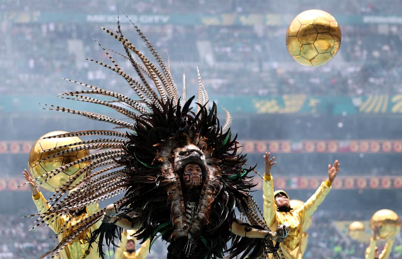 Cover photo for article: Feathers, Gold and 83,000 Witnesses: An Opening Ceremony Only Mexico Could Stage